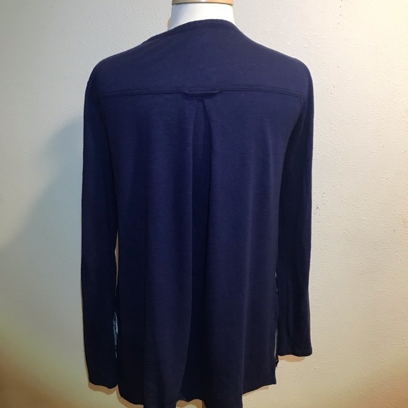 Akemi Kin butterfly Henry Top Navy tunic print S - Picture 7 of 8